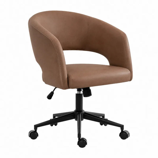 Fotel obrotowy z ekosk¨®ry z metalow? podstaw?,