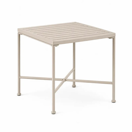 St¨®? aluminiowy be?owy 70x70x75