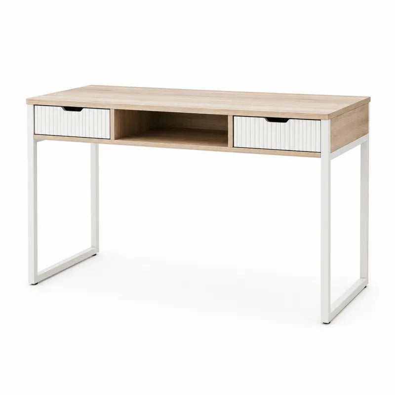 Biurko z szufladami z MDF i stali malowanej 120x60x75