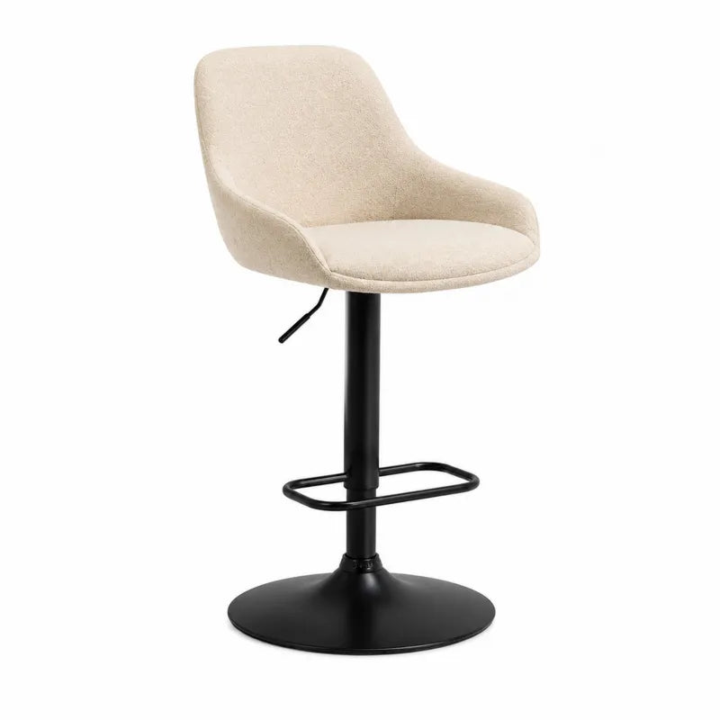 Hoker obrotowy z regulacj? wysoko?ci be?owy tkanina poliestrowa