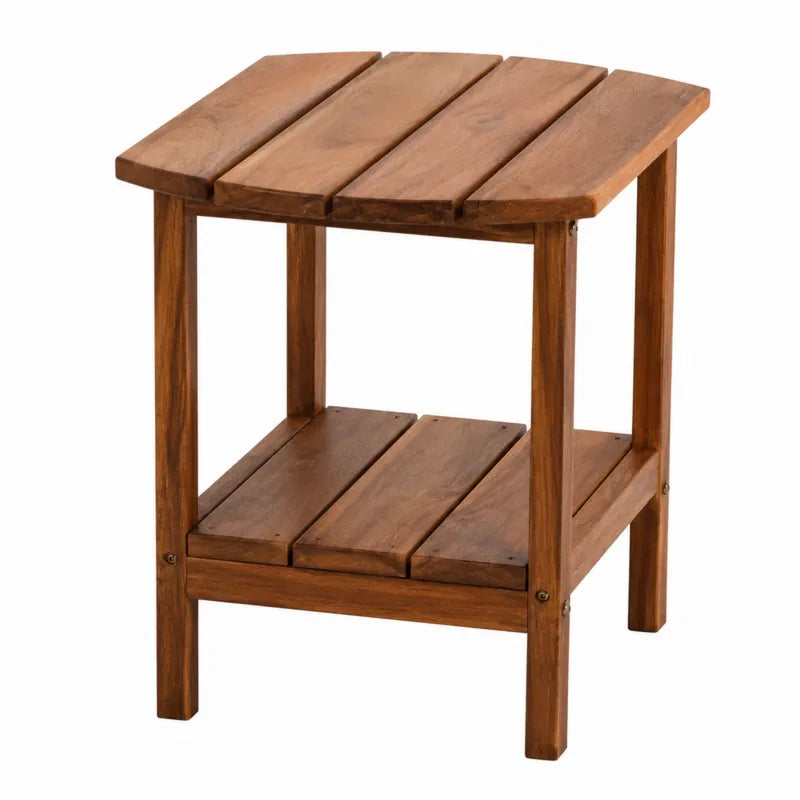 Drewniany stolik teakowy br?zowy 45x45x50