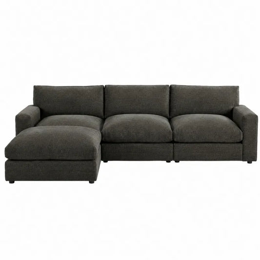Sofa naro?na modu?owa 4-osobowa ciemnoszara z
